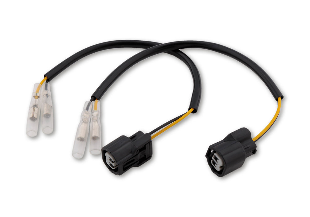 PROTECH indicator adapter cable (pair) for various Kawasaki models 2018 and up black