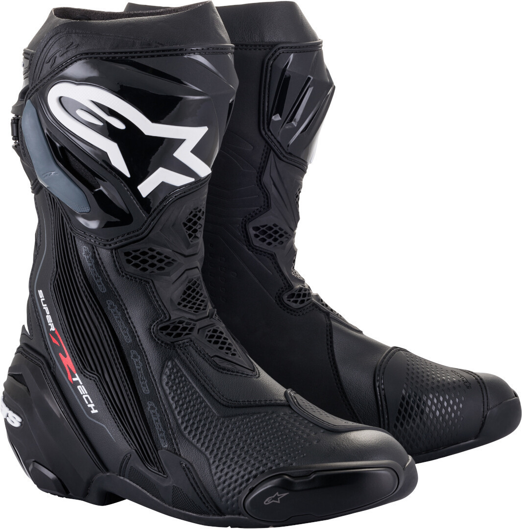 Alpinestars Supertech R Motorcycle Boots, black, Size 44, black, Size 44