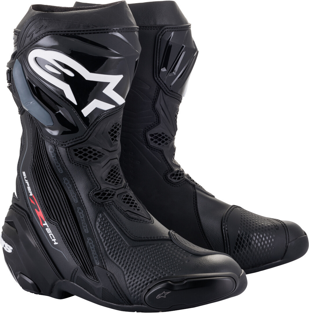 Alpinestars Supertech R Motorcycle Boots, black, Size 46, black, Size 46