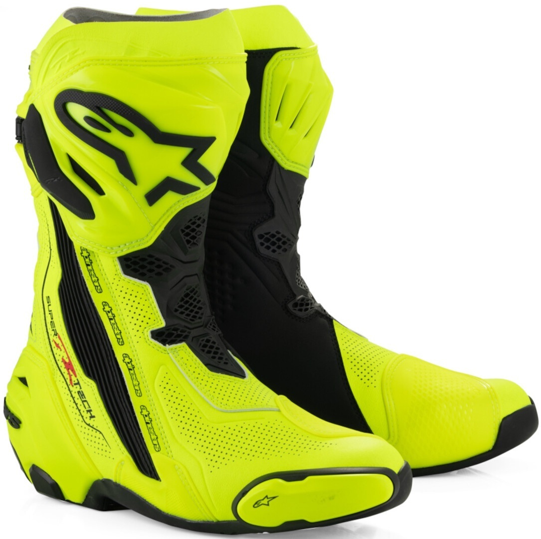Alpinestars Supertech R Vented Мотоцикл сапоги Желтый/Черный 40 