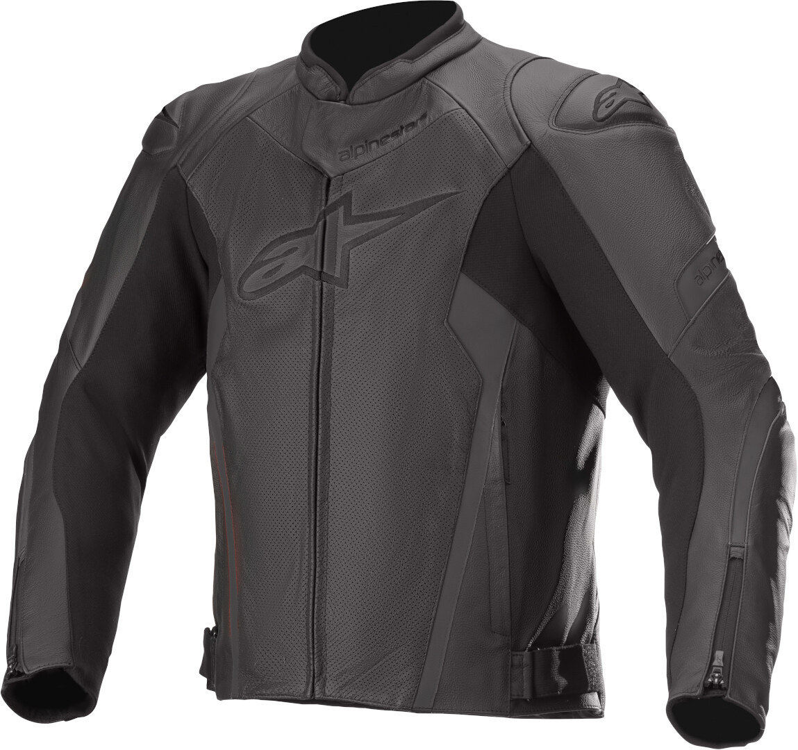 Alpinestars Faster V2 Airflow Motorcykel læderjakke, sort, størrelse 60