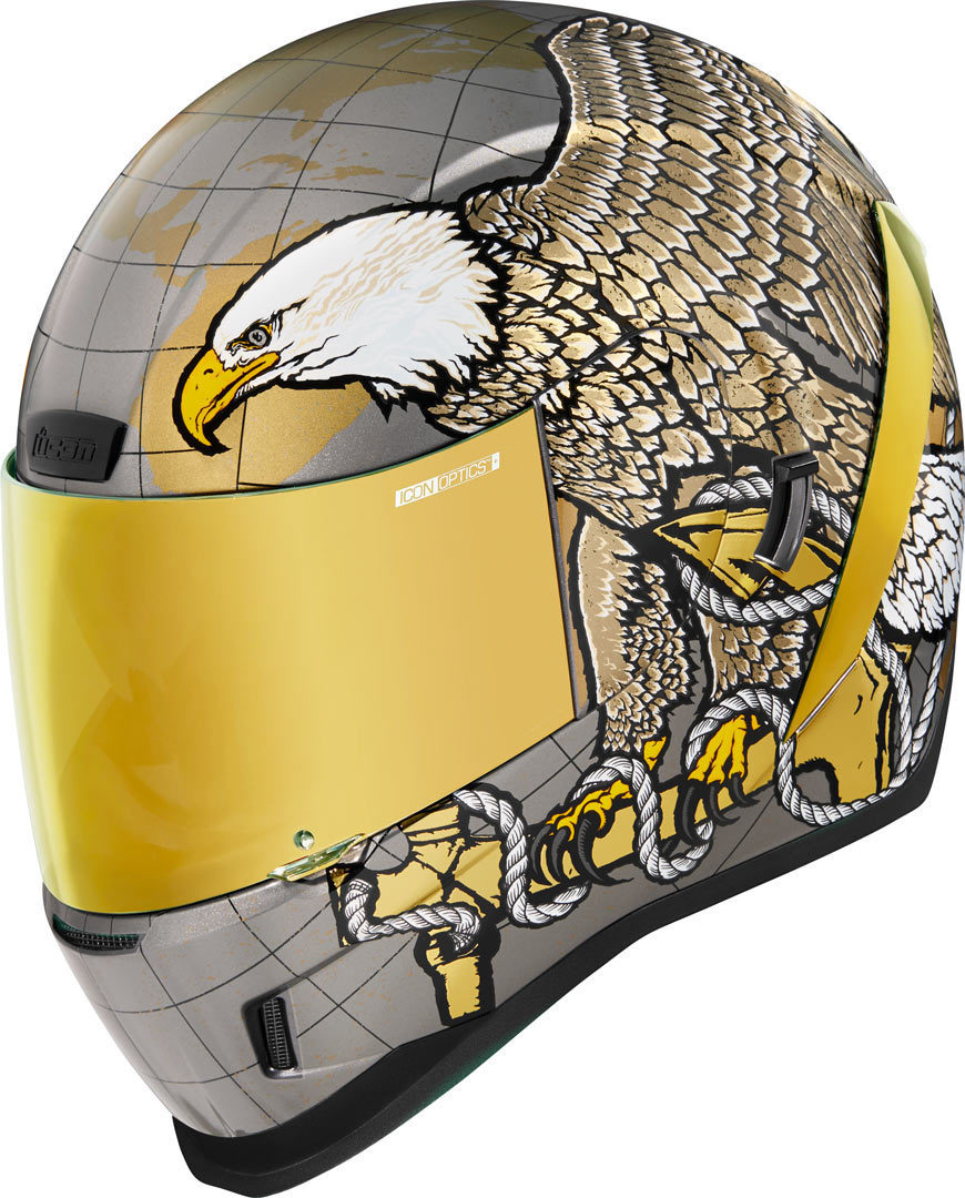 Icon Airform Sempre Fi Helmet, gold, Size S, gold, Size S