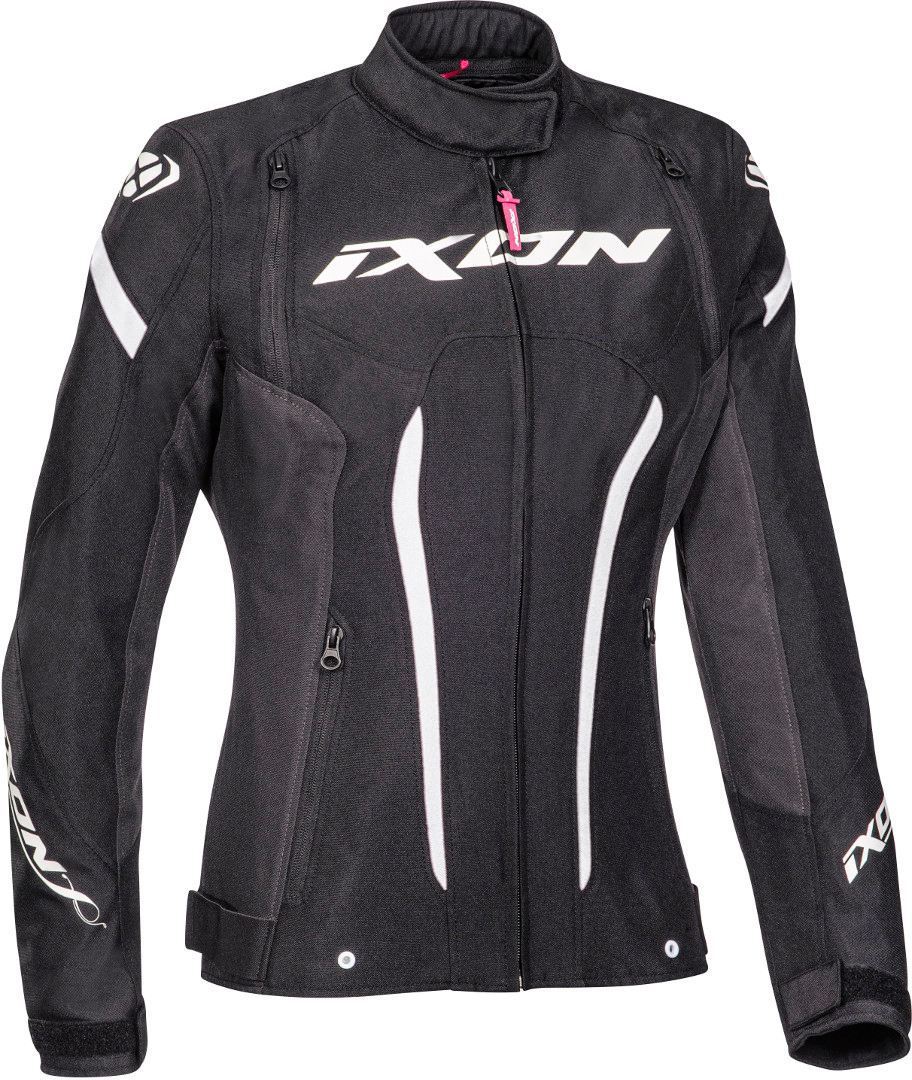 Ixon Striker Ladies Motorcycle Textile Jacket, black-white, Size XS for Women, black-white, Size XS for Women