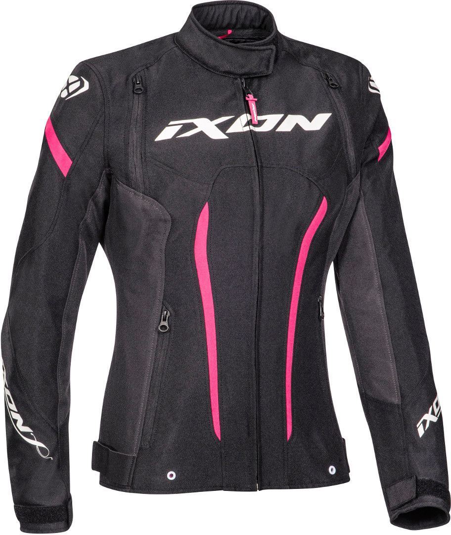 Ixon Striker Ladies Motorcycle Textile Jacket, black-pink, Size XS for Women, black-pink, Size XS for Women
