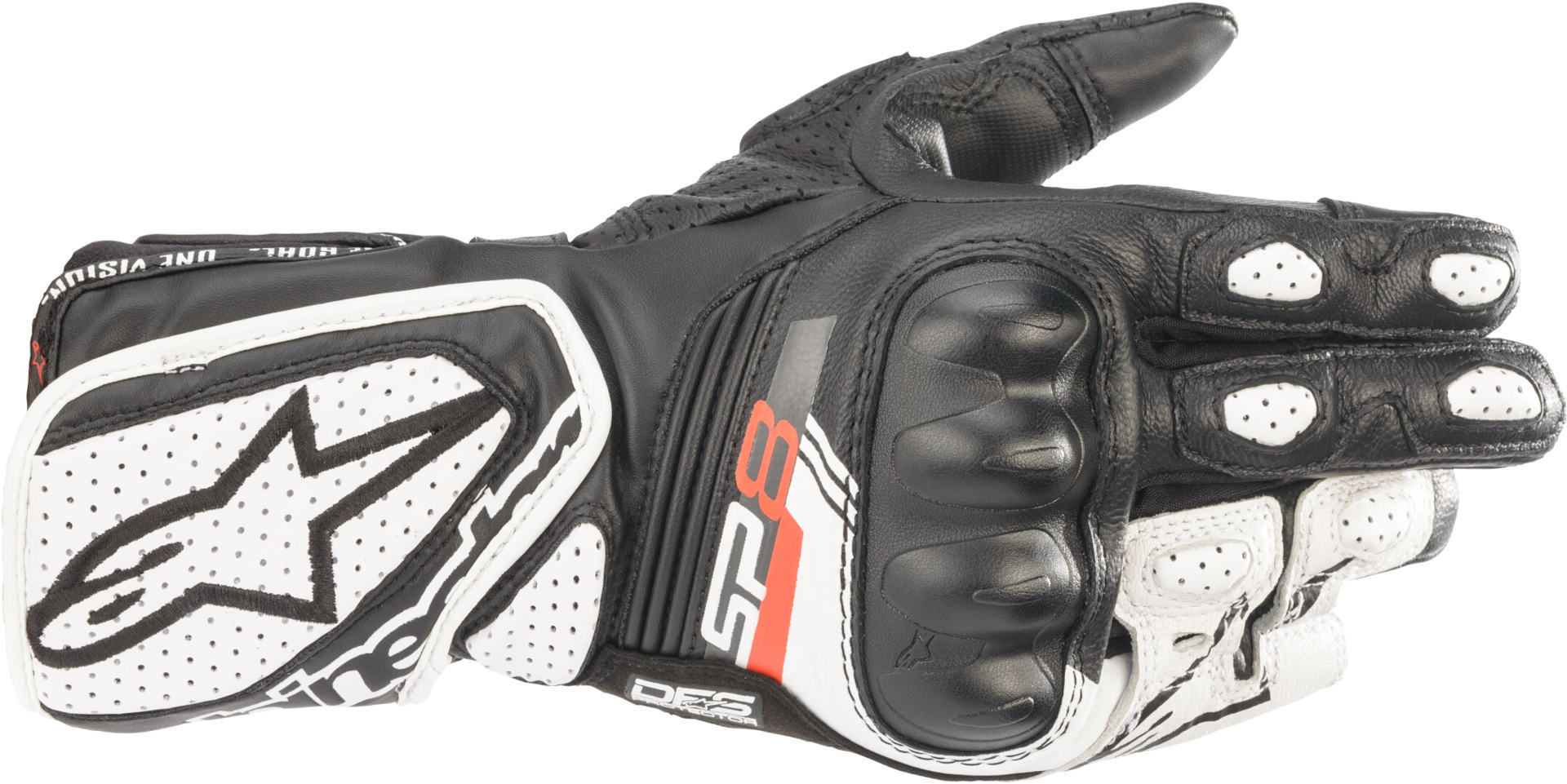 Alpinestars Stella SP-8 V3 Дамы Мотоцикл Перчатки Черный/Белый S 