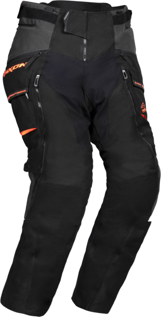 Side view of Ixon Ragnar Motorcycle Textile Pants, black-orange, Size 4XL for Men
