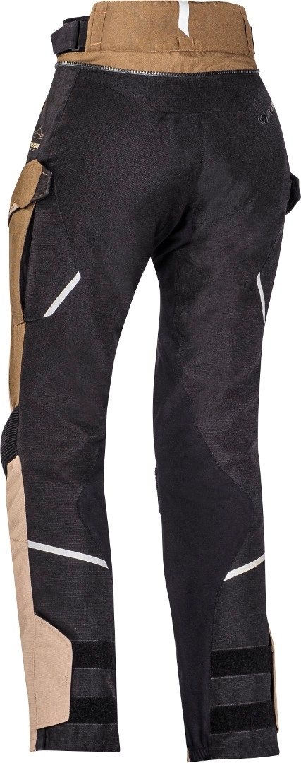 Side view of Ixon Eddas Ladies Motorcycle Textile Pants, black-brown, Size 3XL for Women