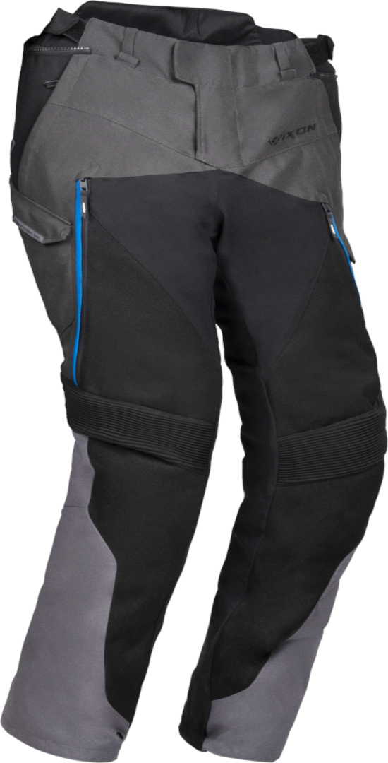 Ixon Eddas Motorcycle Textile Pants, black-grey-blue, Size S, black-grey-blue, Size S