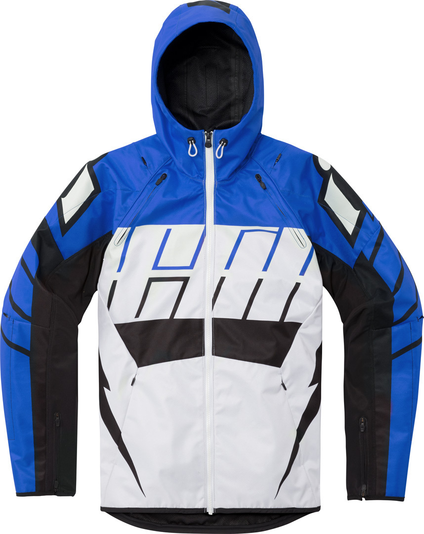 Icon Airform Retro Textiel jas, wit-blauw, afmeting L