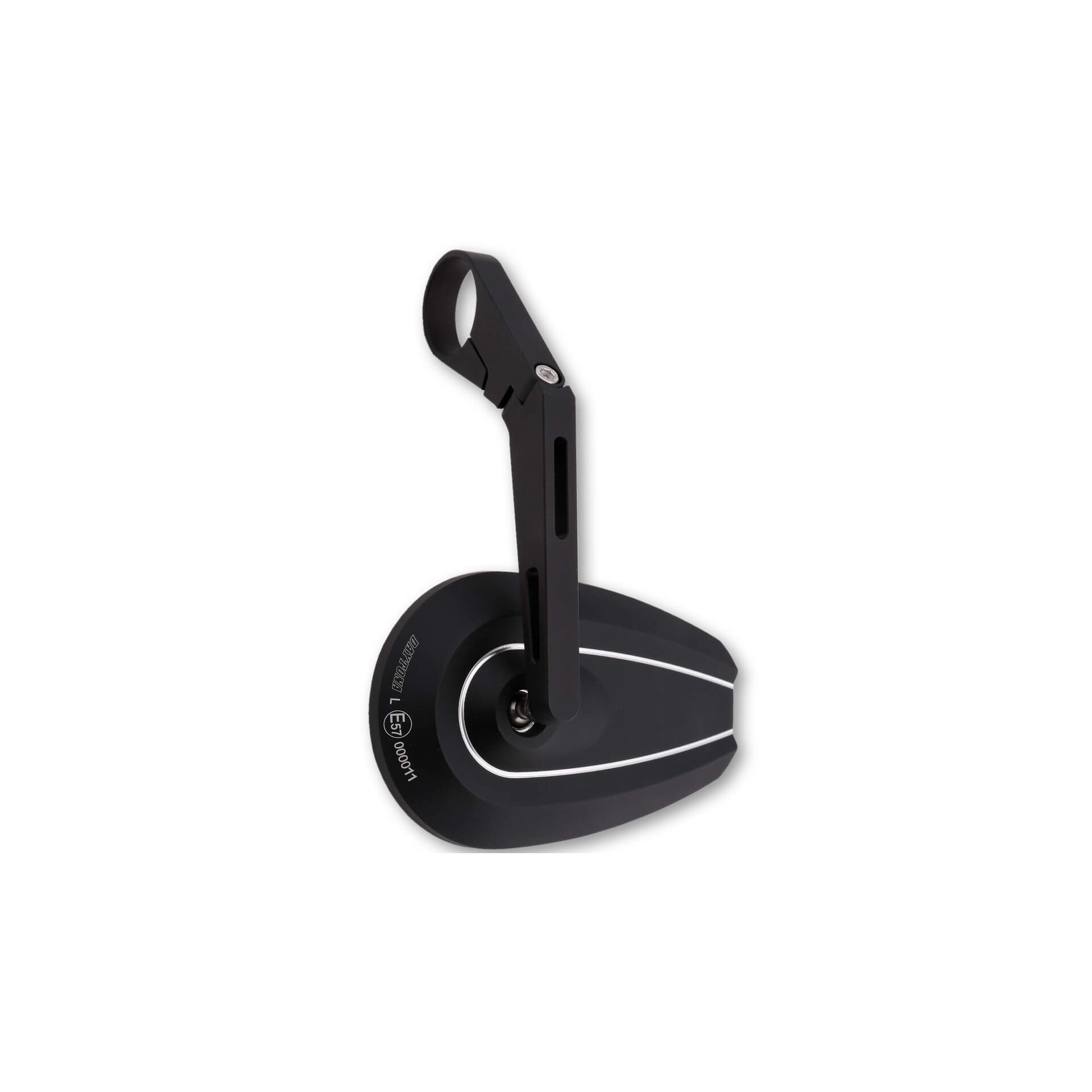 DAYTONA Corp. Handlebar end mirror D-6, long, black, black