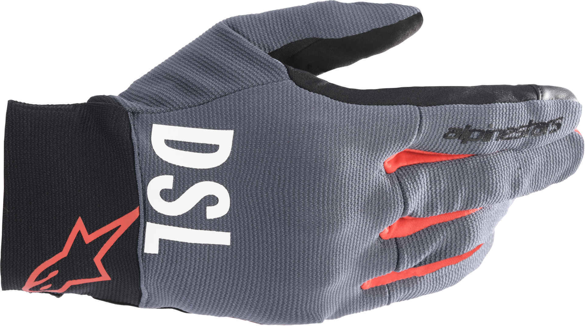 Alpinestars AS-DSL Shotaro Motorcykelhandskar, grå-röd, storlek 2XL