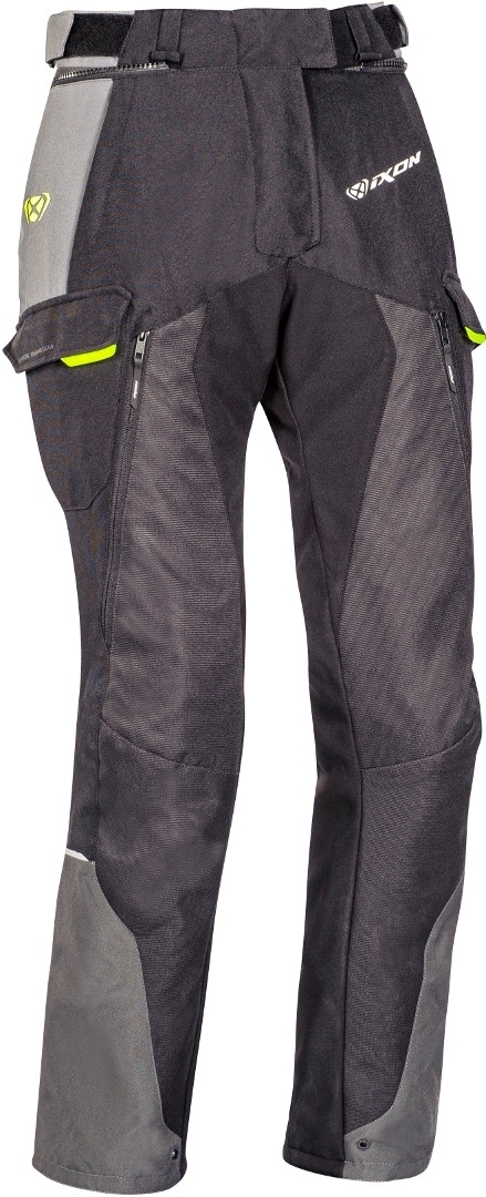 Ixon Balder Ladies Motorcycle Textile Pants, black-yellow, Size XS for Women, black-yellow, Size XS for Women