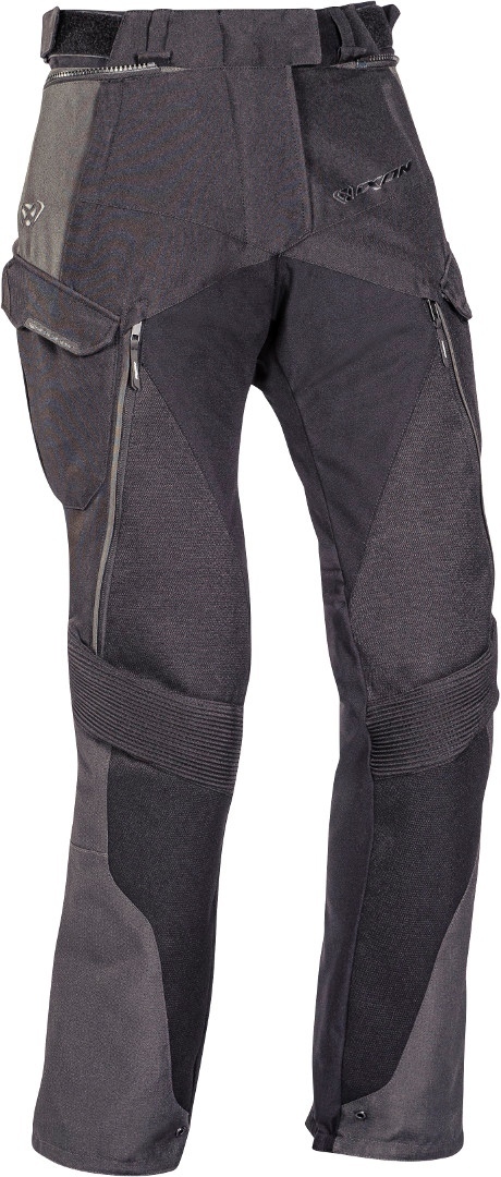 Ixon Balder Ladies Motorcycle Textile Pants, black-grey-red, Size XS for Women, black-grey-red, Size XS for Women