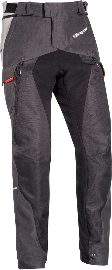 Ixon Balder Motorcycle Textile Pants, black-grey-red, Size S, black-grey-red, Size S