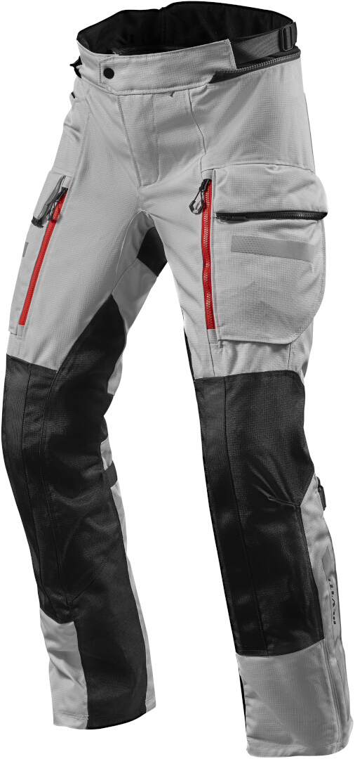 Image of Revit Sand 4 H2O Pantaloni tessili da moto, nero-argento, dimensione L