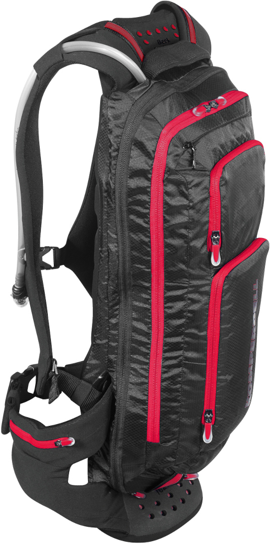 Komperdell MTB-Pro Protectorpack Zaino protettore, nero-rosso, dimensione M