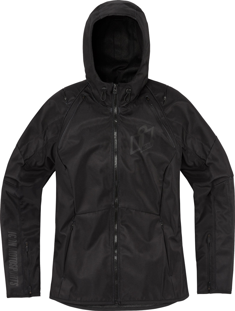 Icon Airform Ladies Textile Jacket, black, Size 2XL for Women, black, Size 2XL for Women