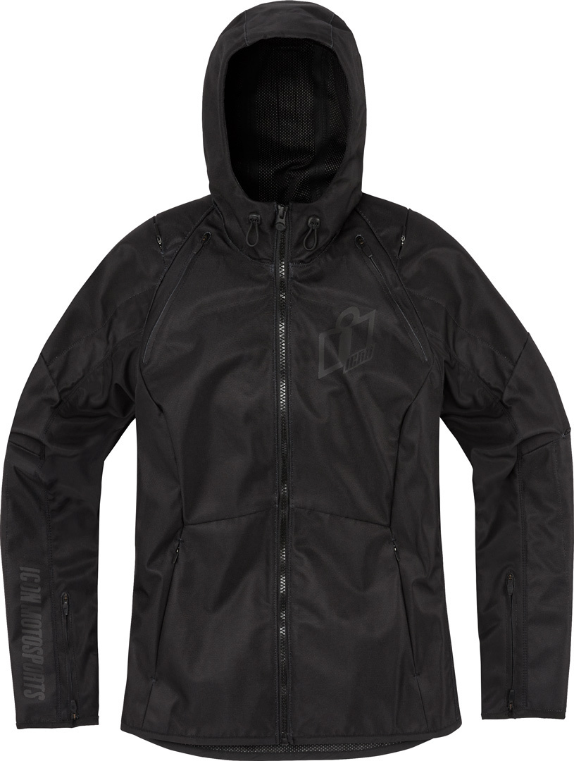 Icon Airform Ladies Textile Jacket, black, Size XS for Women, black, Size XS for Women