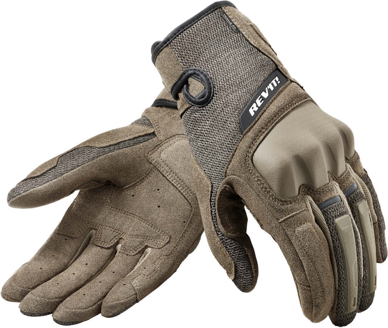Revit Volcano Dames Motorhandschoenen, zwart-beige, afmeting L voor vrouw