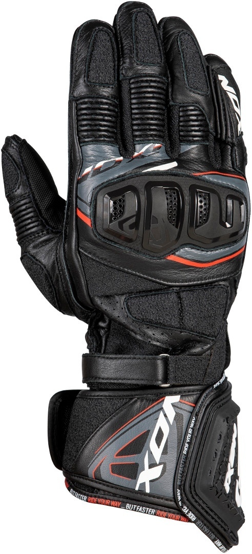 Ixon RS Replica Motorcycle Gloves, black-white, Size XS, black-white, Size XS