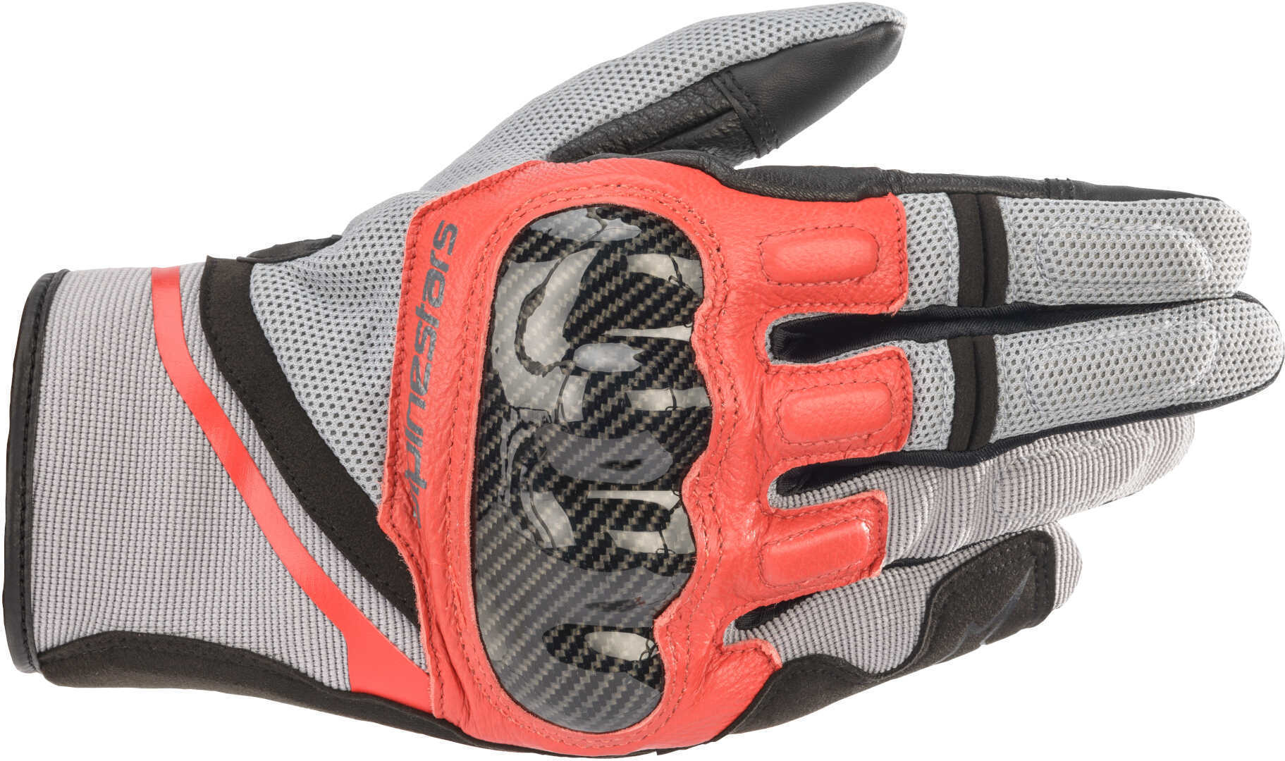 Alpinestars Chrome Motorcykelhandskar, svart-grå-röd, storlek 2XL