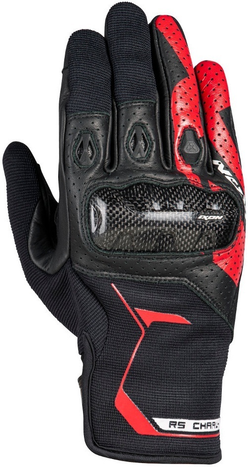 Ixon RS Charly Motorcycle Gloves, black-red, Size S, black-red, Size S