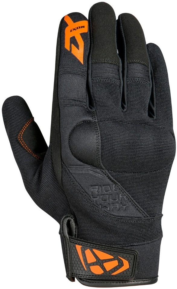 Ixon RS Delta Motorcycle Gloves, black-orange, Size S, black-orange, Size S