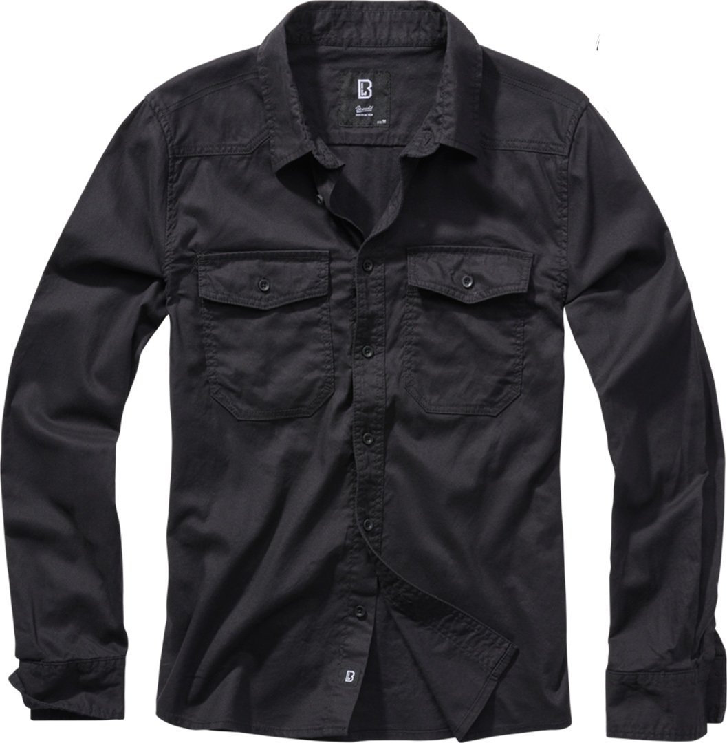 Brandit Flanell Shirt, black, Size S, black, Size S