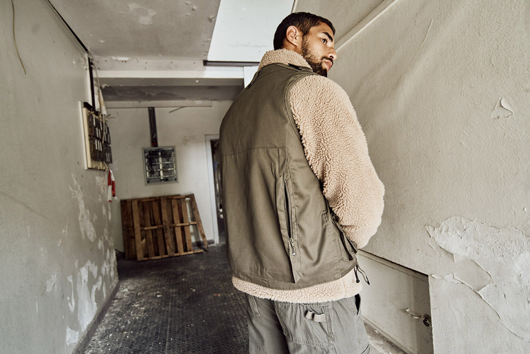 Side view of Brandit Hunting Vest, green, Size S for Men