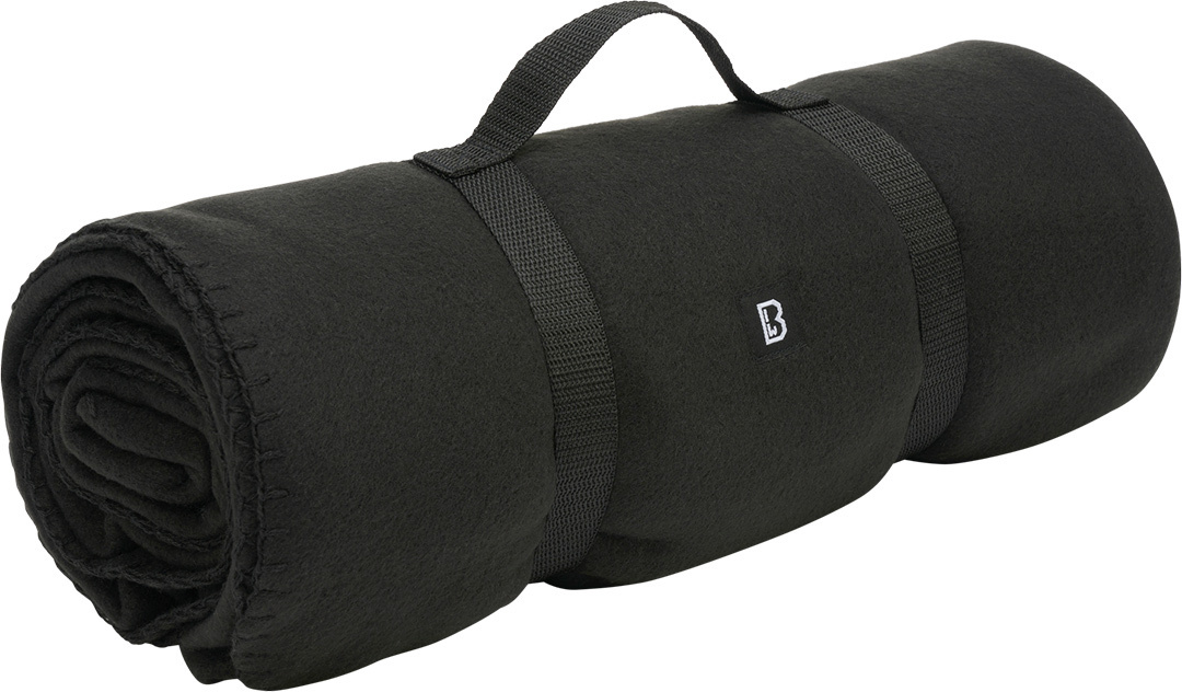 Brandit Fleece Blanket, black, black, Size One Size