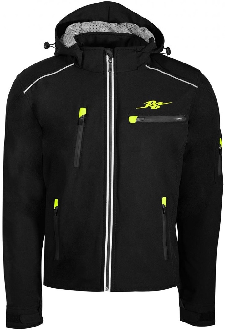 Rusty Stitches Stan Motorcycle Textile Jacket, black-yellow, Size L, black-yellow, Size L