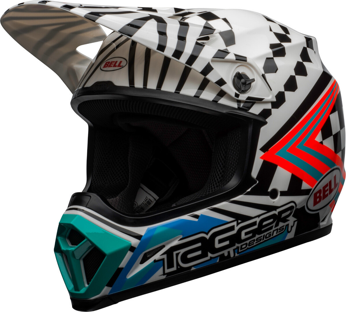 Bell MX-9 Mips Tagger Check Me Out Motocross Helmet, black-white, Size 2XL, 2XL Black White unisex