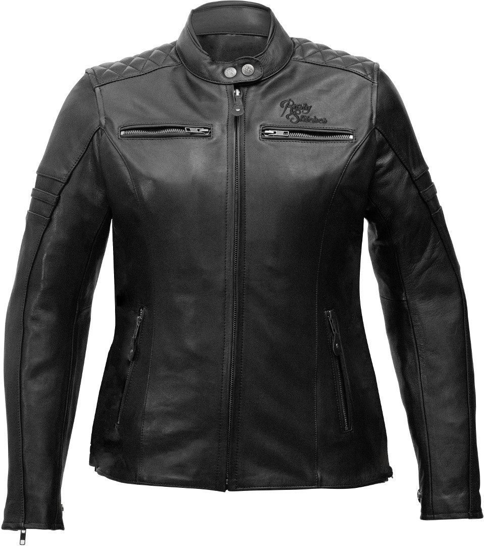 Rusty Stitches Super Joyce Ladies Motorcycle Leather Jacket, black, Size 54 for Women, black, Size 54 for Women