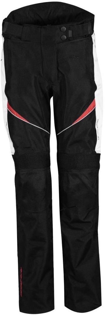 Rusty Stitches Jenny Pantalon textile de moto de dames, noir-blanc-rouge, taille 48 pour Femmes