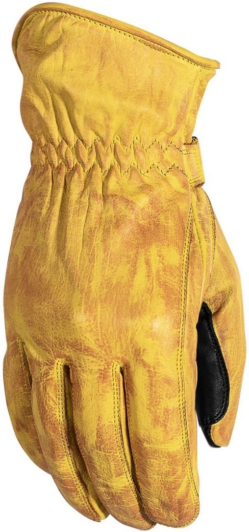 Rusty Stitches Johnny Gants de moto, noir-jaune, taille 4XL pour Hommes