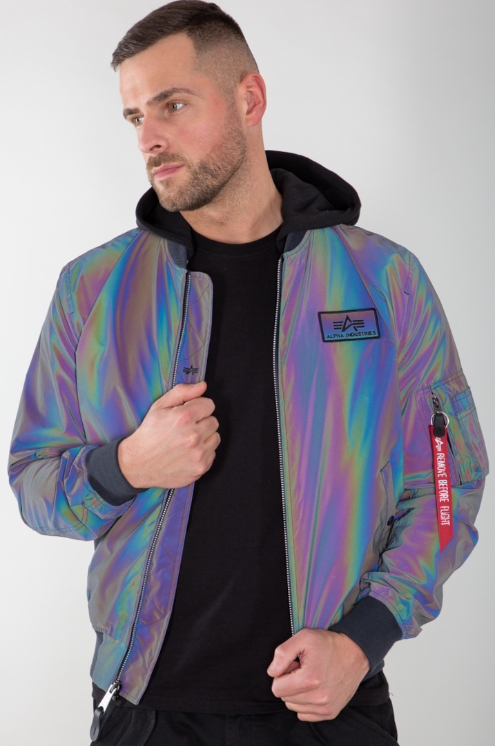 Alpha Industries MA 1 LW HD Rainbow Reflective Jacket
