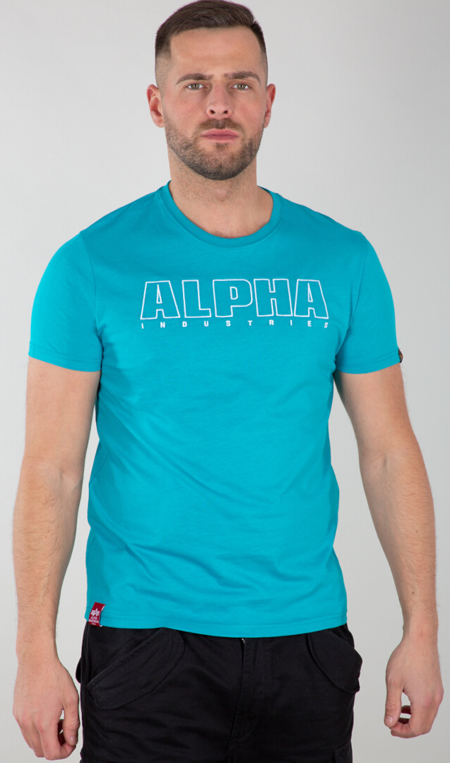 Image of Alpha Industries Alpha Embroidery Heavy Maglietta, bianco-blu, dimensione 3XL