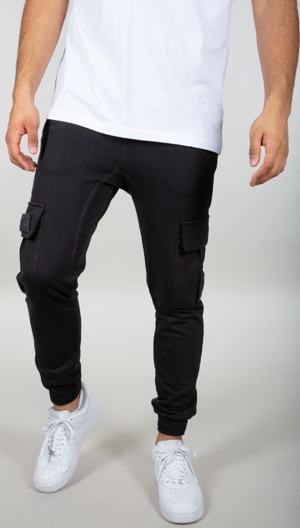 Alpha Industries Terry Bukser, sort, størrelse XL