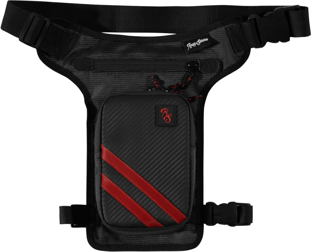 Rusty Stitches Gordon Sac jambe, noir-rouge pour Hommes