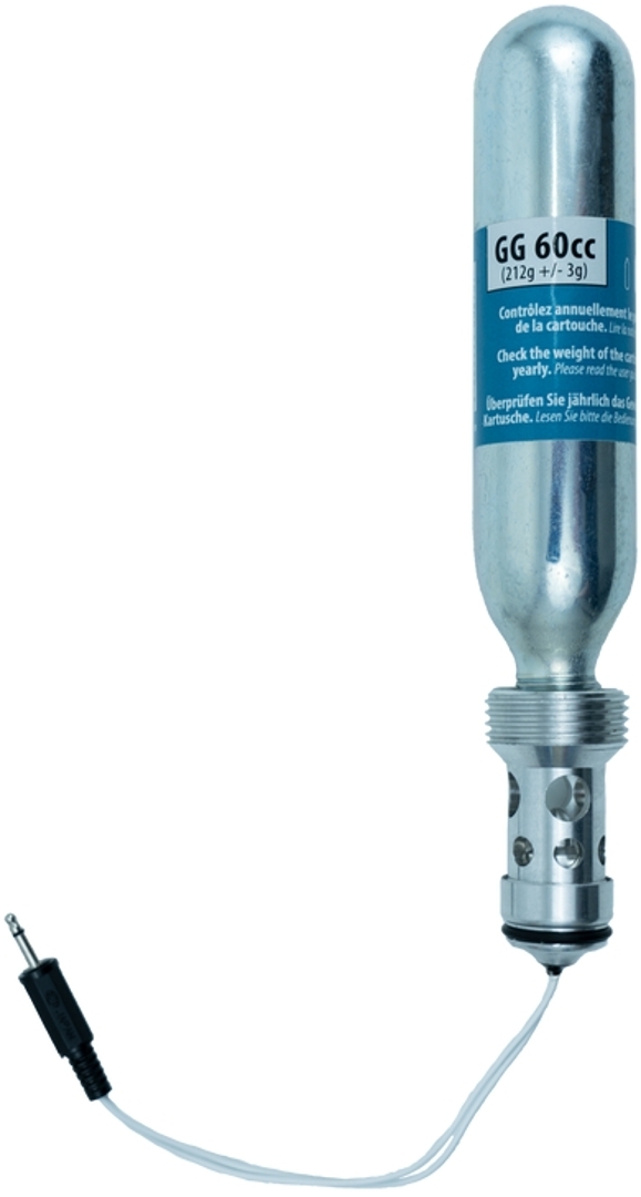 Helite CO2 E-Kartusche, silber, Größe 60, silber, Größe 60