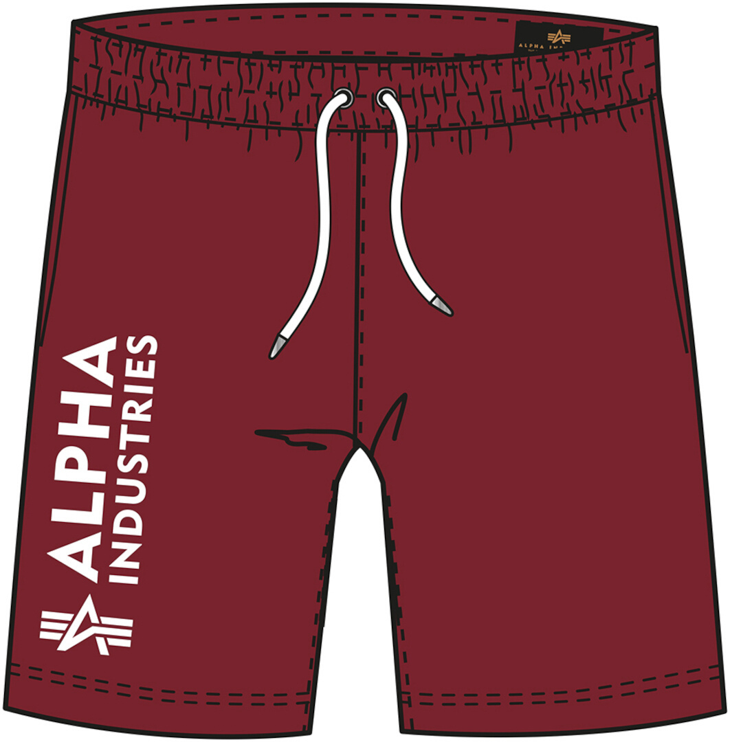 Image of Alpha Industries Basic AI Pantaloncini, rosso, dimensione 2XL