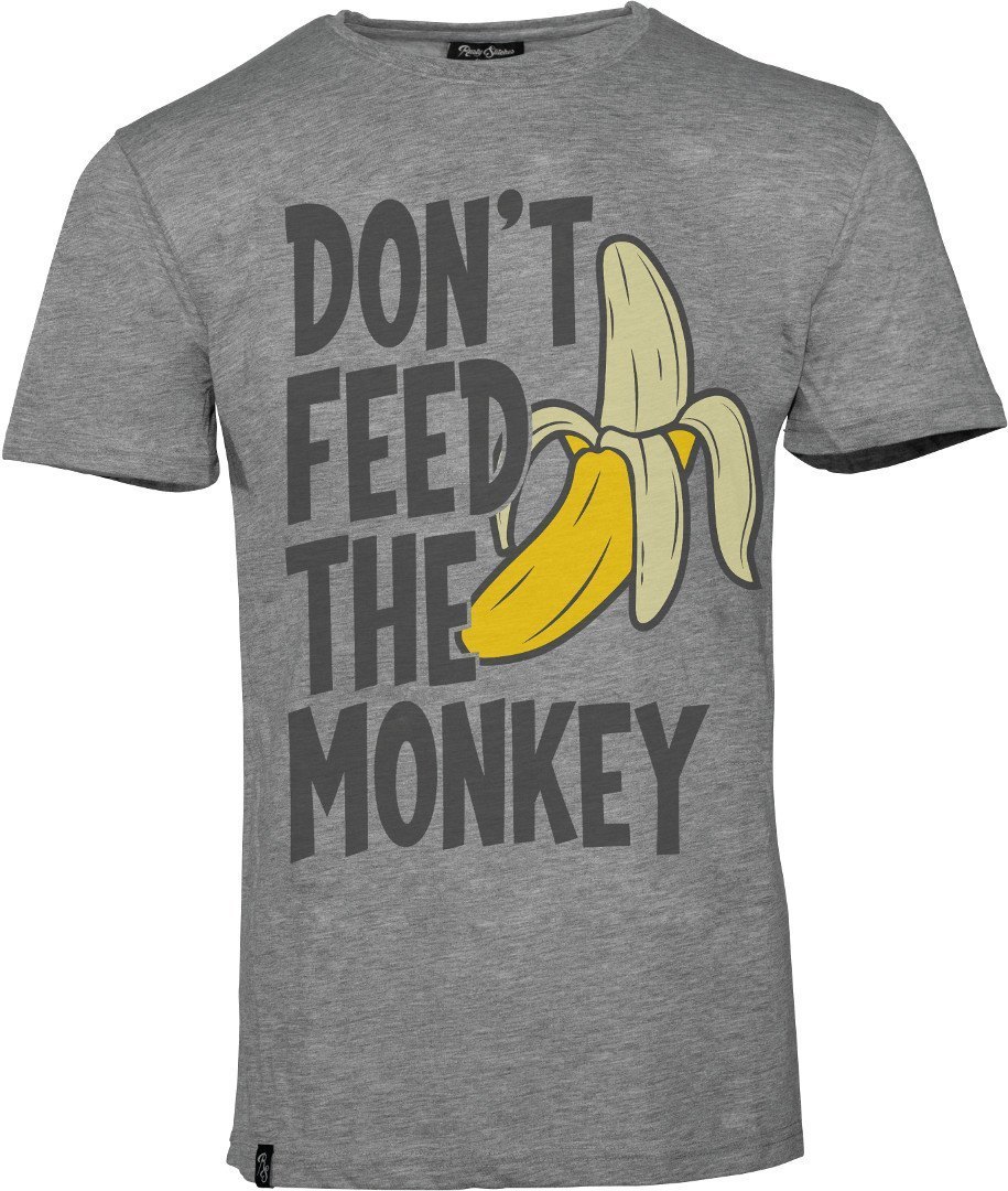 Rusty Stitches Don't Feed The Monkey T-Shirt, gris, taille S pour Hommes