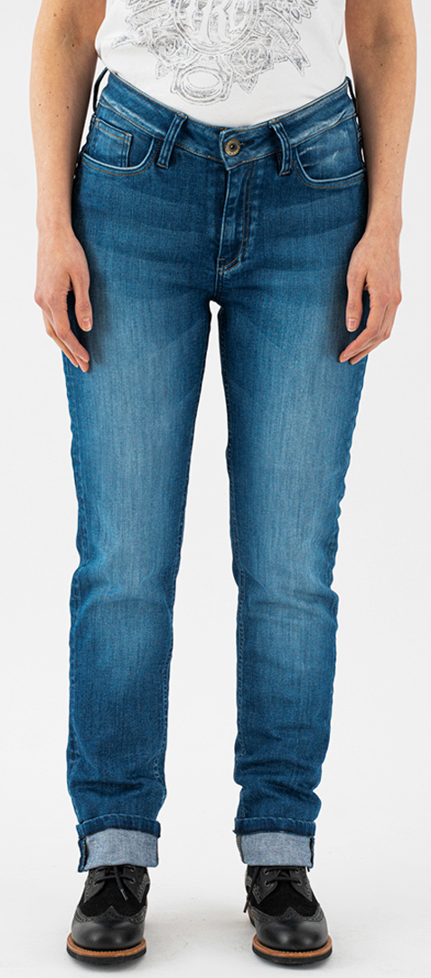 Rokker Birdie Ladies Motorcycle Jeans, blue, Size 26 for Women, blue, Size 26 for Women