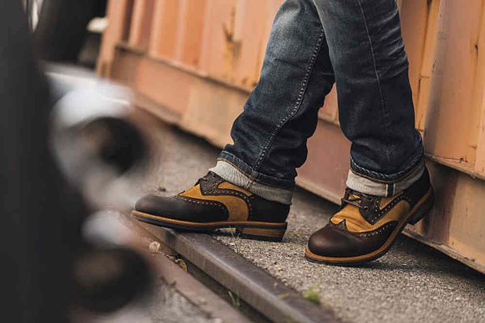 brogue motorcycle boots