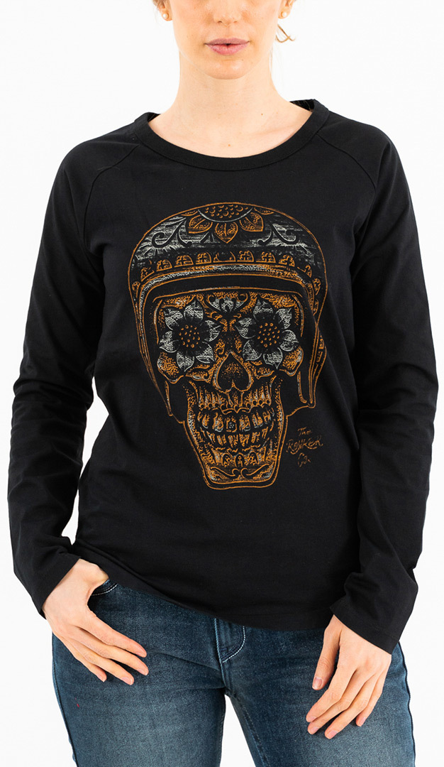 Rokker La Catrina Ladies Longsleeve, black, Size XS for Women, black, Size XS for Women