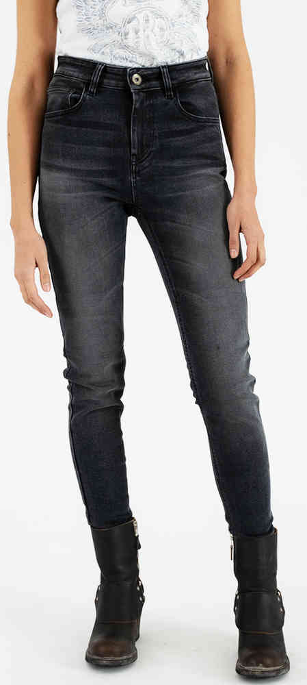 Rokker Tech High Waist Jeans moto da donna