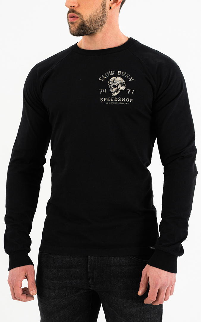 Rokker Slow Burn Longsleeve, zwart, afmeting 2XL