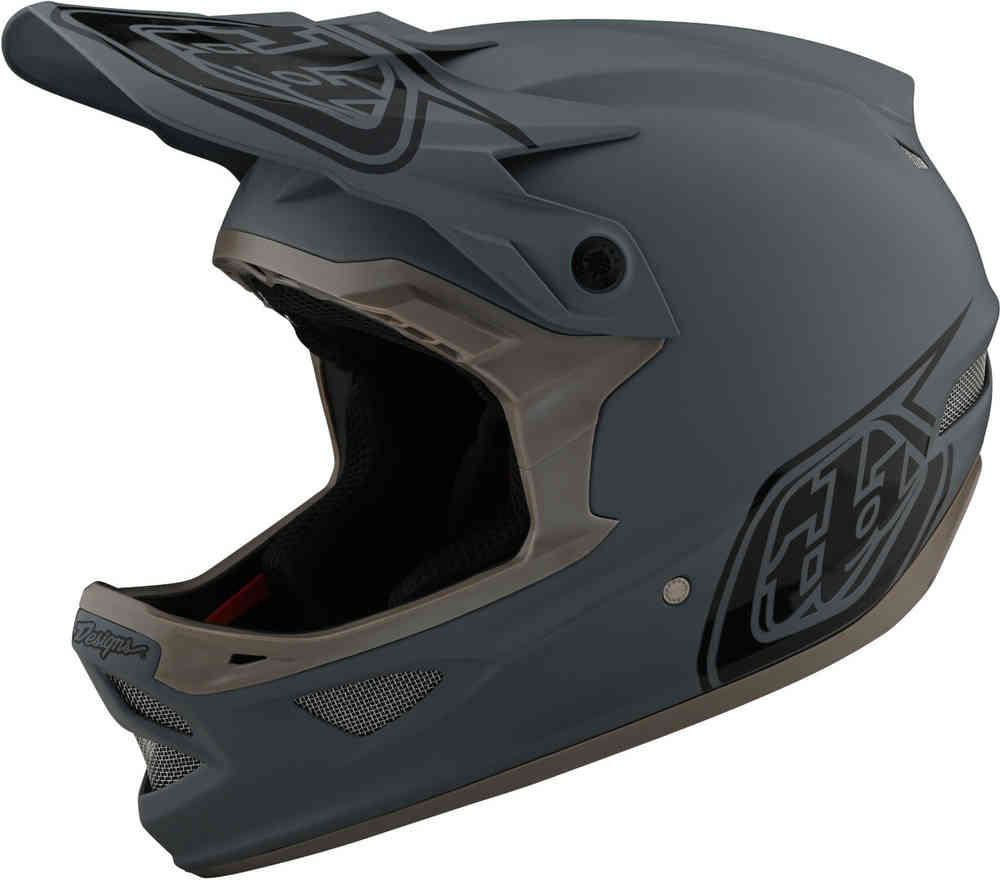 Troy Lee Designs D3 Fiberlite Stealth Bergafwaartse helm