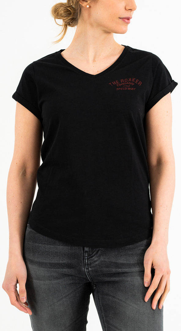 Rokker Nevada Ladies T-Shirt, black, Size XS for Women, black, Size XS for Women
