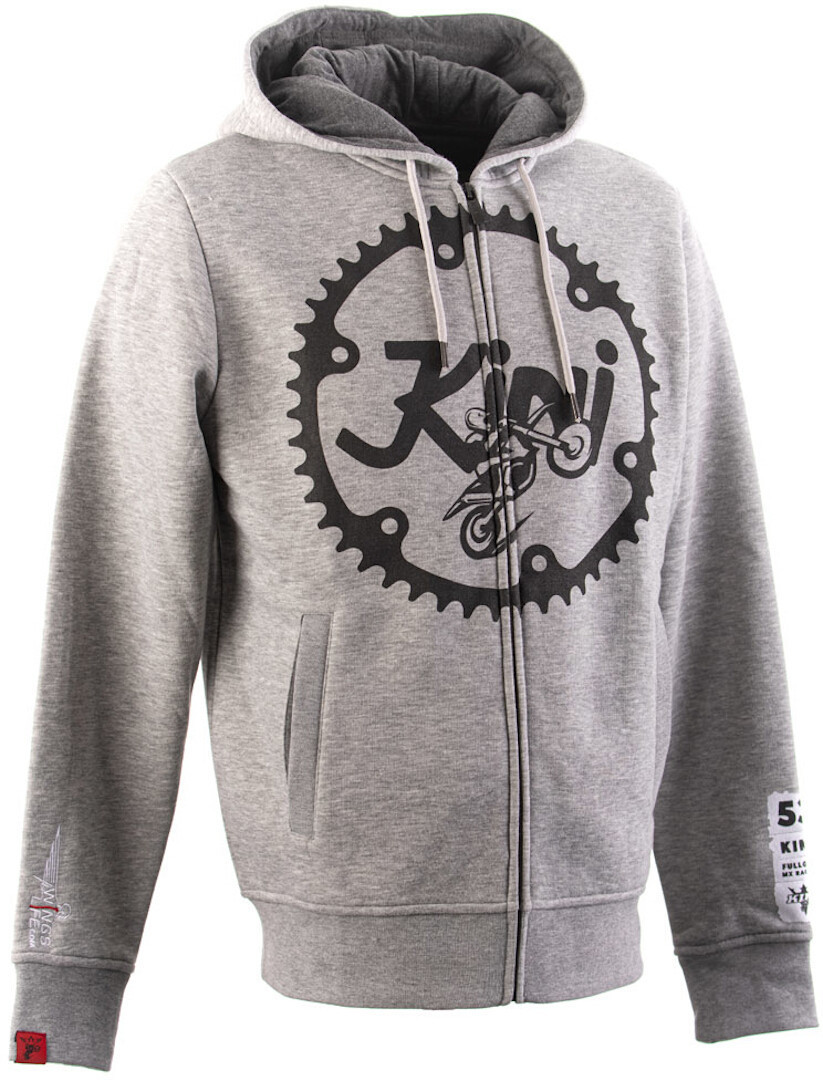 Kini Red Bull Ritzel Hoodie met ritssluiting, grijs, afmeting XL